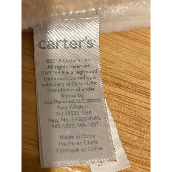 Carters 2018 Tan Puppy Dog Lovey Security Blanket Plush Baby Pacifier Holder - Picture 8 of 8